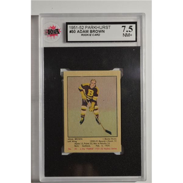 1951-52 Parkhurst #30 Adam Brown RC