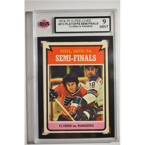 1974-75 O-Pee-Chee #213 Semi-Finals/Flyers over Rangers