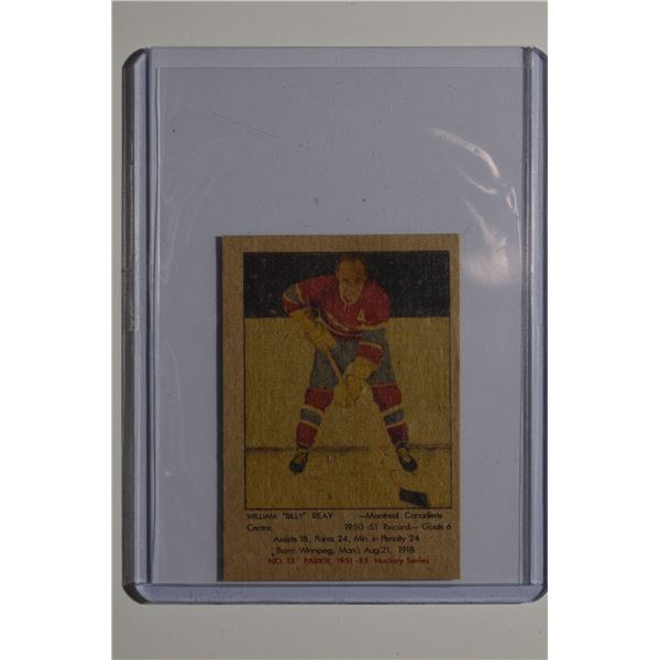 1951-52 Parkhurst #13 Billy Reay RC