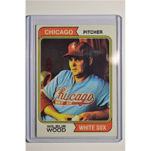 1974 Topps ERROR CARD Wilbur Wood #120