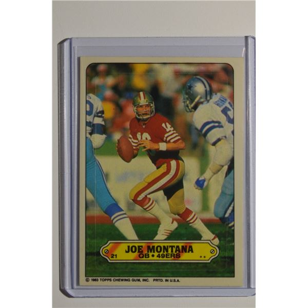 1983 Topps Sticker Inserts #21 Joe Montana