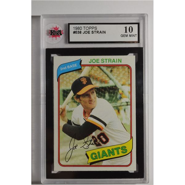 1980 Topps #538 Joe Strain