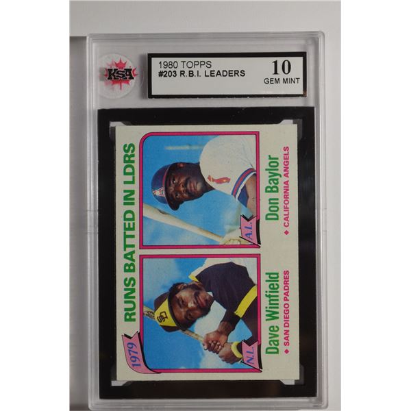 1980 Topps #203 RBI Leaders/Dave Winfield/Don Baylor