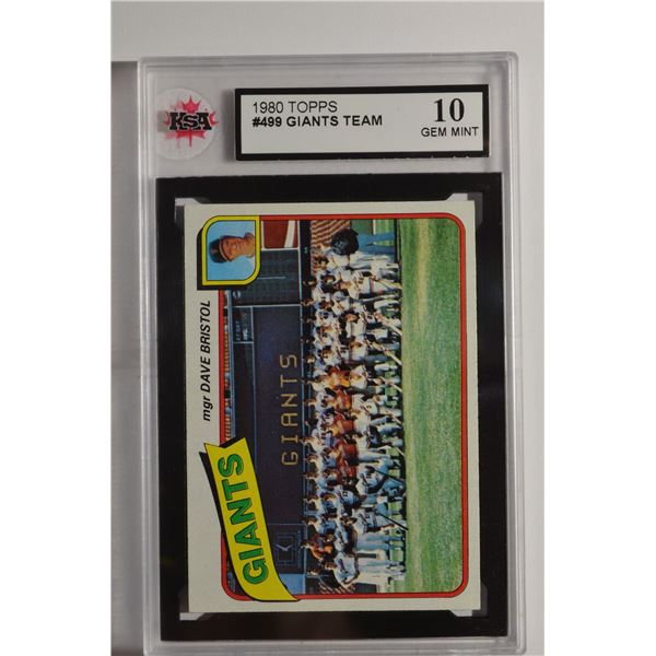 1980 Topps #499 San Francisco Giants CL/Dave Bristol MG