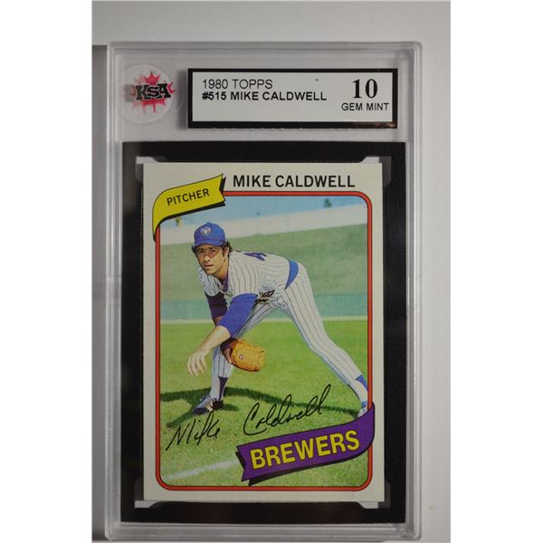 1980 Topps #515 Mike Caldwell UER#1979 loss total reads#96 instead