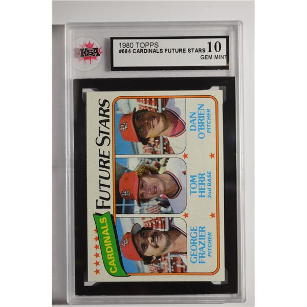 1980 Topps #684 George Frazier/Tom Herr RC/Dan O'Brien RC