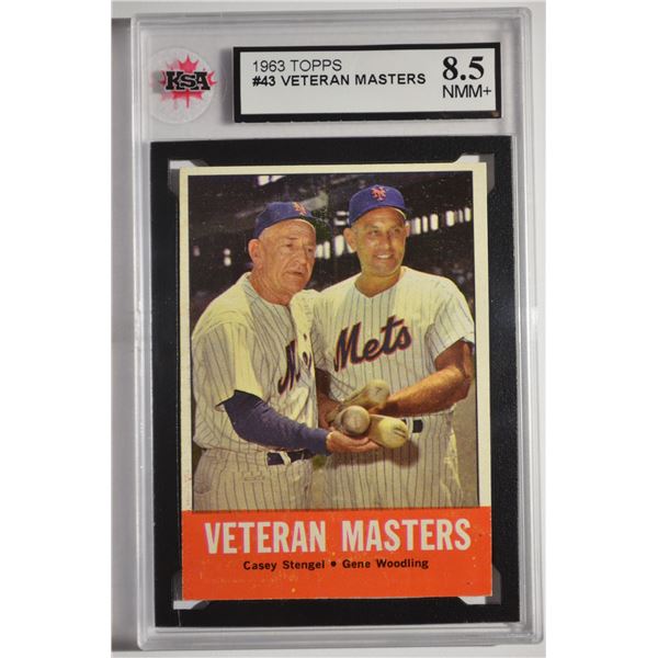1963 Topps #43 Veteran Masters/Casey Stengel/Gene Woodling