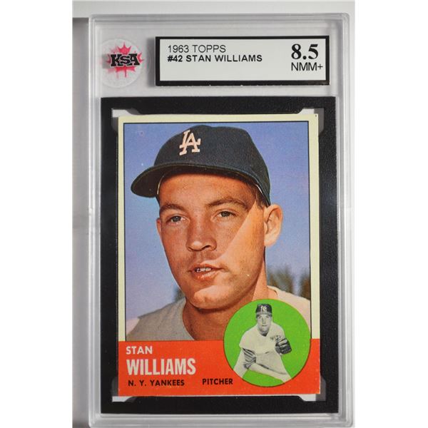 1963 Topps #42 Stan Williams/Listed as a Yankee, but wearing an LA cap