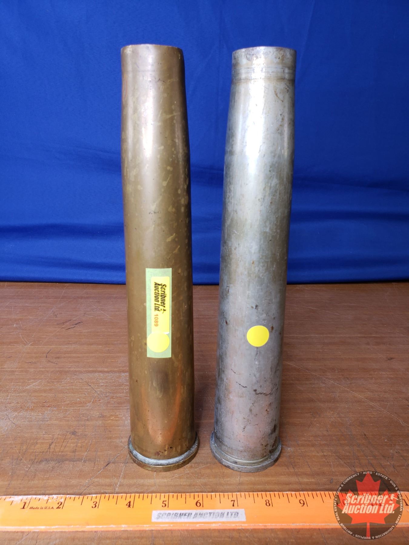 Shell Casings (2): 40mm MK3 (1 Brass & 1 Steel) (SEE PICS!)