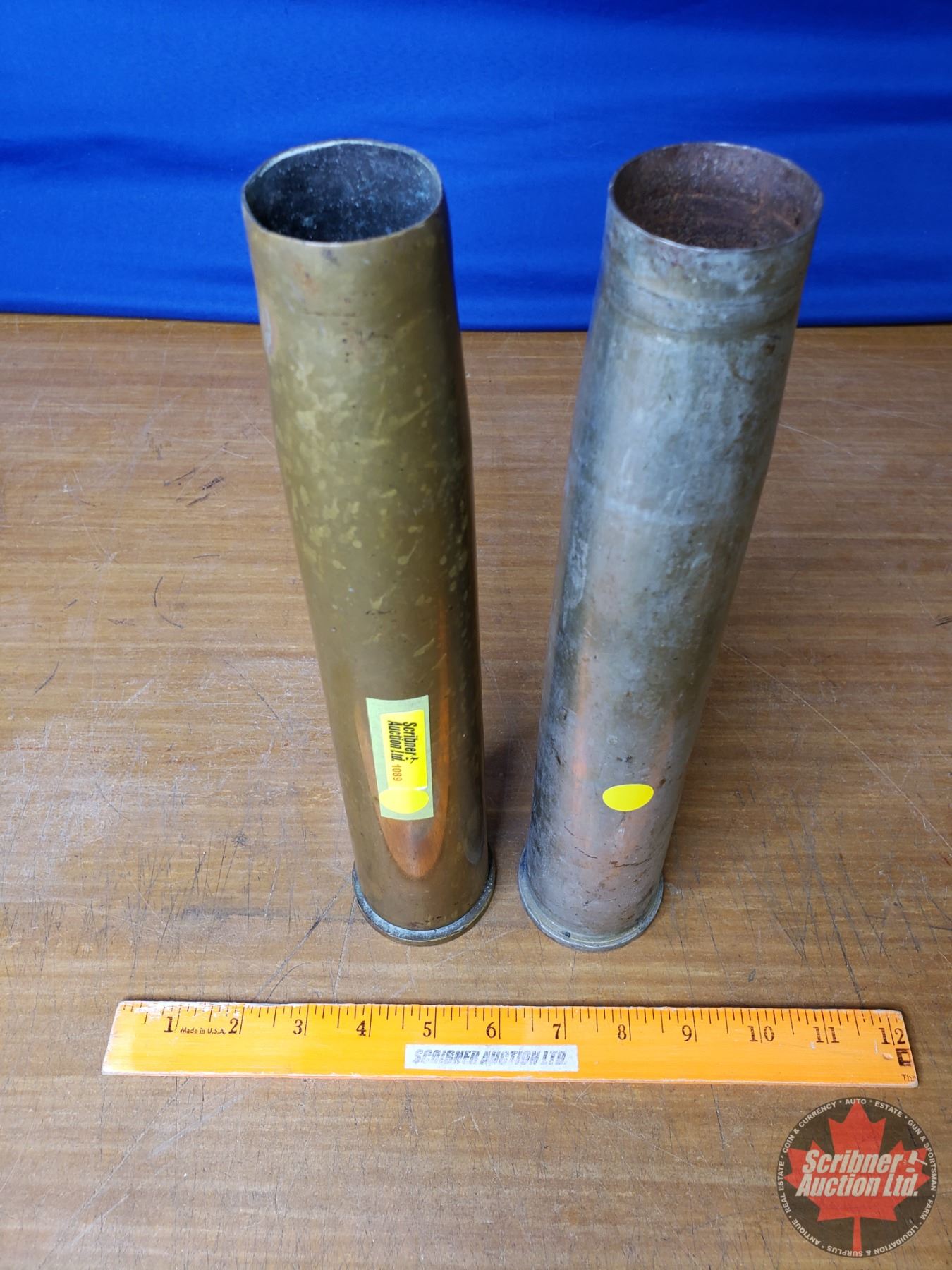 Shell Casings (2): 40mm MK3 (1 Brass & 1 Steel) (SEE PICS!)