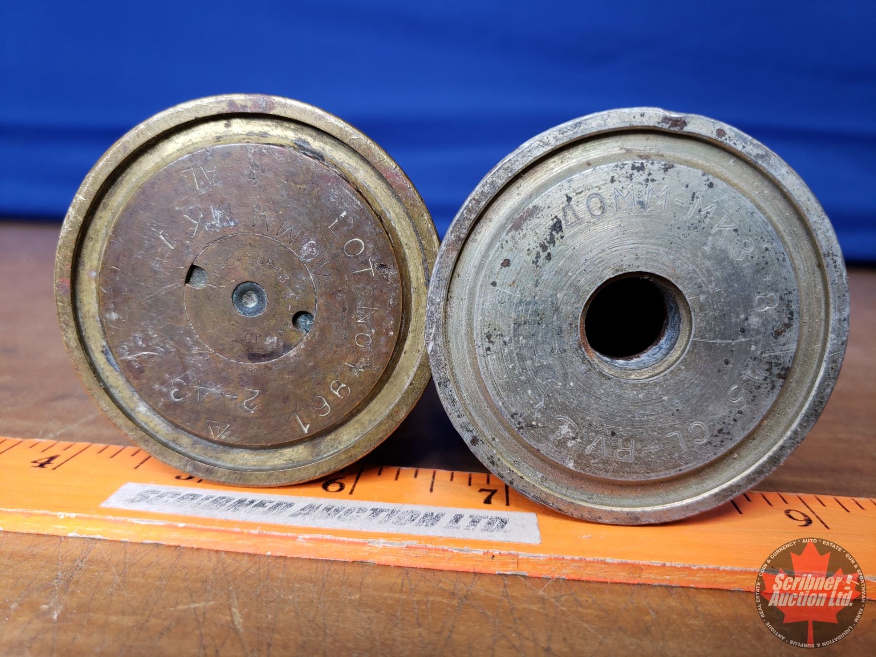 Shell Casings (2): 40mm MK3 (1 Brass & 1 Steel) (SEE PICS!)