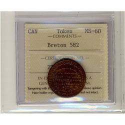 Breton #582 ICCS MS60 Brass Jos. Leroux M.D. coins