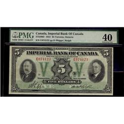 The Imperial Bank of Canada 1933 $5 #E074123 CH-375-20-02 PM