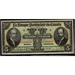 La Banque Provinciale du Canada 1919 $5 #J1469445 CH-615-14-