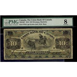 The Union Bank of Canada 1912 $10 #477911 CH-730-16-10 PMG V