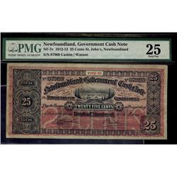 1912-13 25¢ NF-7c #07960 PMG VF25.