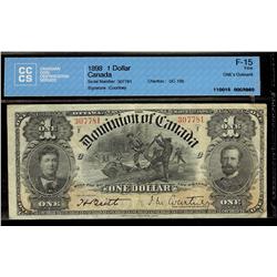 1898 $1 DC-13b  #307781 CCCS F15, nice clean example.