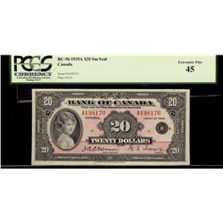 1935 $20 BC-9b Small seal A198170 PCGS EF45, lovely example.