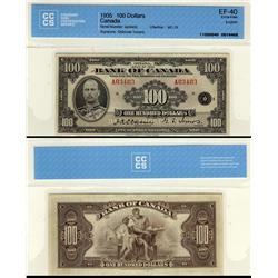 1935 $100 BC-15 #A03403 CCCS EF40. Very well centered and cl