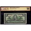Image 1 : 1937 $1 BC-21a #DA7721984 BCS AU55.