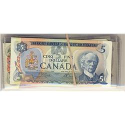 1972 $5-1979 $20.  Lot of Multi colour banknotes, includes 1
