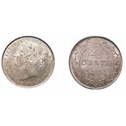 1894 Nfld Obv.2 20¢ PCGS and ICCS MS64, superb example. 