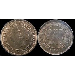 1859/8 1¢ PCGS MS65 Brown. Another flashy coin! Excellent st
