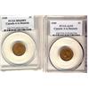 Image 1 : 1949 1¢ A to Dent PCGS AU53 and PCGS MS60BN.  Lot of two coi