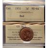 Image 1 : 1951 1¢ ICCS MS64RD.  Lot of 5 coins.