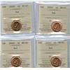 Image 1 : 2006P 1¢ ICCS MS65.  Lot of 4 coins all red.  A difficult is