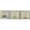 Image 1 : 1902 5¢ Large H, 1903 and 1927. Lot of 3 ICCS graded coins, 