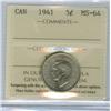Image 1 : 1941 5¢ ICCS MS64. Brilliant and lustrous.