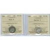 Image 1 : 1870 Narrow and 1870 Wide   Lot of 2 ICCS graded 10¢ coins, 