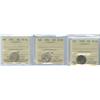 Image 1 : 1902H, 1906 and 1910.  Lot of 3 ICCS graded 10¢ coins, all E