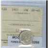 Image 1 : 1903 10¢ ICCS EF-40. Mostly brilliant.