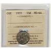 Image 1 : 1933 10¢ ICCS MS64, a nice type coin. Lightly toned.