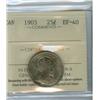 Image 1 : 1903 25¢ ICCS EF40, lightly toned.