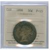 Image 1 : 1898 50¢ ICCS F15.  Well struck with dark tone.