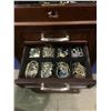 Image 8 : JEWELRY BOX WITH LOTS OF CONTENTS : RINGS, NECKLACES, BRACELETS