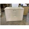 Image 2 : 2 DRAWER METAL HDN FILING CABINET (NO KEY)