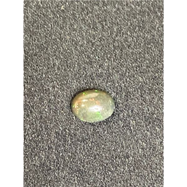 NATURAL WELO BLACK OPAL 0.845CT, 9.07 X 6.81 X 3.48MM, OVAL CABOCHON, ETHIOPIA, HEATED, PLENTY ON