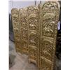 Image 2 : HEAVILY CARVED AND DECORATED SOLID WOOD ELEPHANT THEMED 6 PANEL ROOM DIVIDER