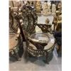 Image 2 : HEAVILY CARVED AND DECORATED WITH MOTHER OF PEARL INLAY DRAGON THEME SOLID WOOD CHAIR