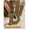 Image 8 : HEAVILY CARVED SOLID WOOD THAI DRAGON FIGURE 66" TALL