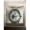 Image 2 : MEN'S EDISON AUTOMATIC MOONPHASE WATCH WITH STAINLESS STEEL STRAP, WITH WHITE COLOUR DIAL