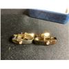 Image 2 : PAIR OF BIRKS 14K GOLD WITH DIAMONDS CUFFLINKS