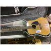 Image 2 : PAN VINTAGE ACOUSTIC GUITAR WITH HARD CARRYING CASE - MISSING SOME STRINGS