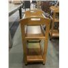 Image 2 : 3 TIER WOOD MOBILE CART