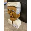 Image 2 : HAND CARVED AND PAINTED PORTRAIT OF AN OLD VANCOUVER SENIOR CITIZEN