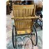 Image 2 : ANTIQUE WOODEN WHEEL CHAIR